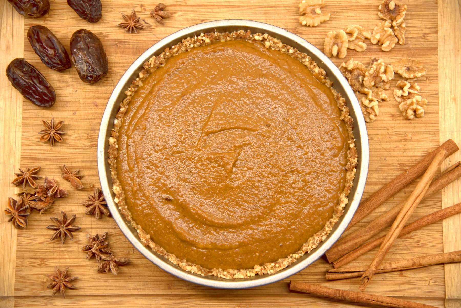 vegan gluten free pumpkin chai pie