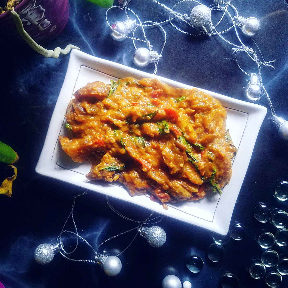 oil-free tomato basil eggplant