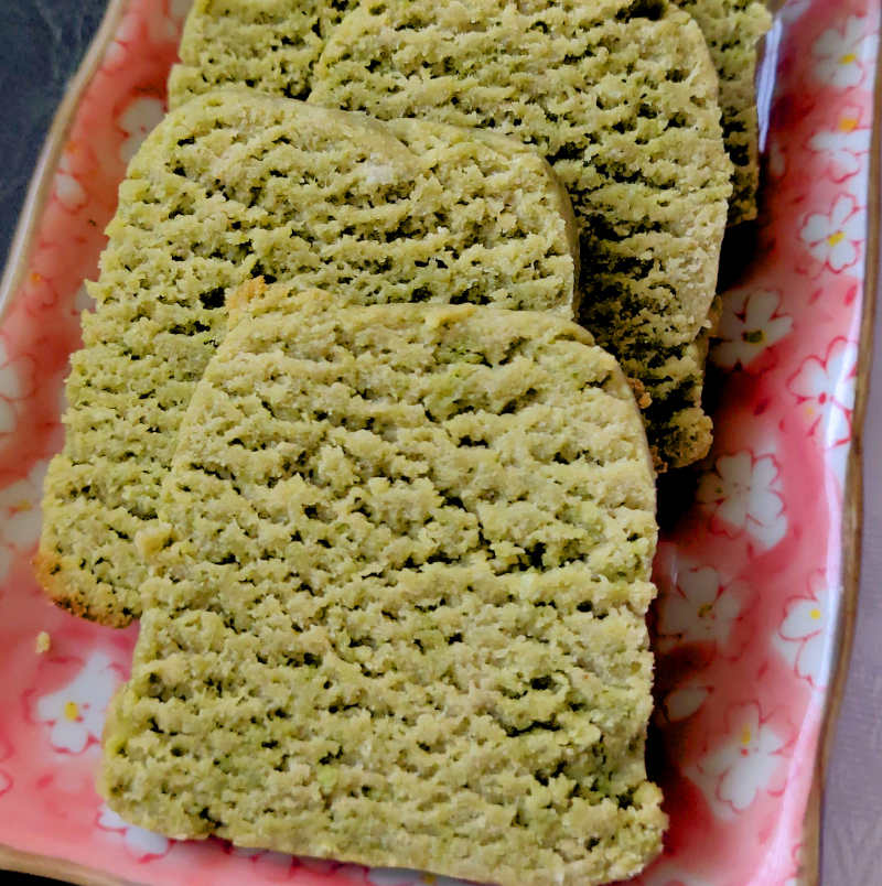 vegan matcha shortbread cookie made without wheat dairy egg peanut