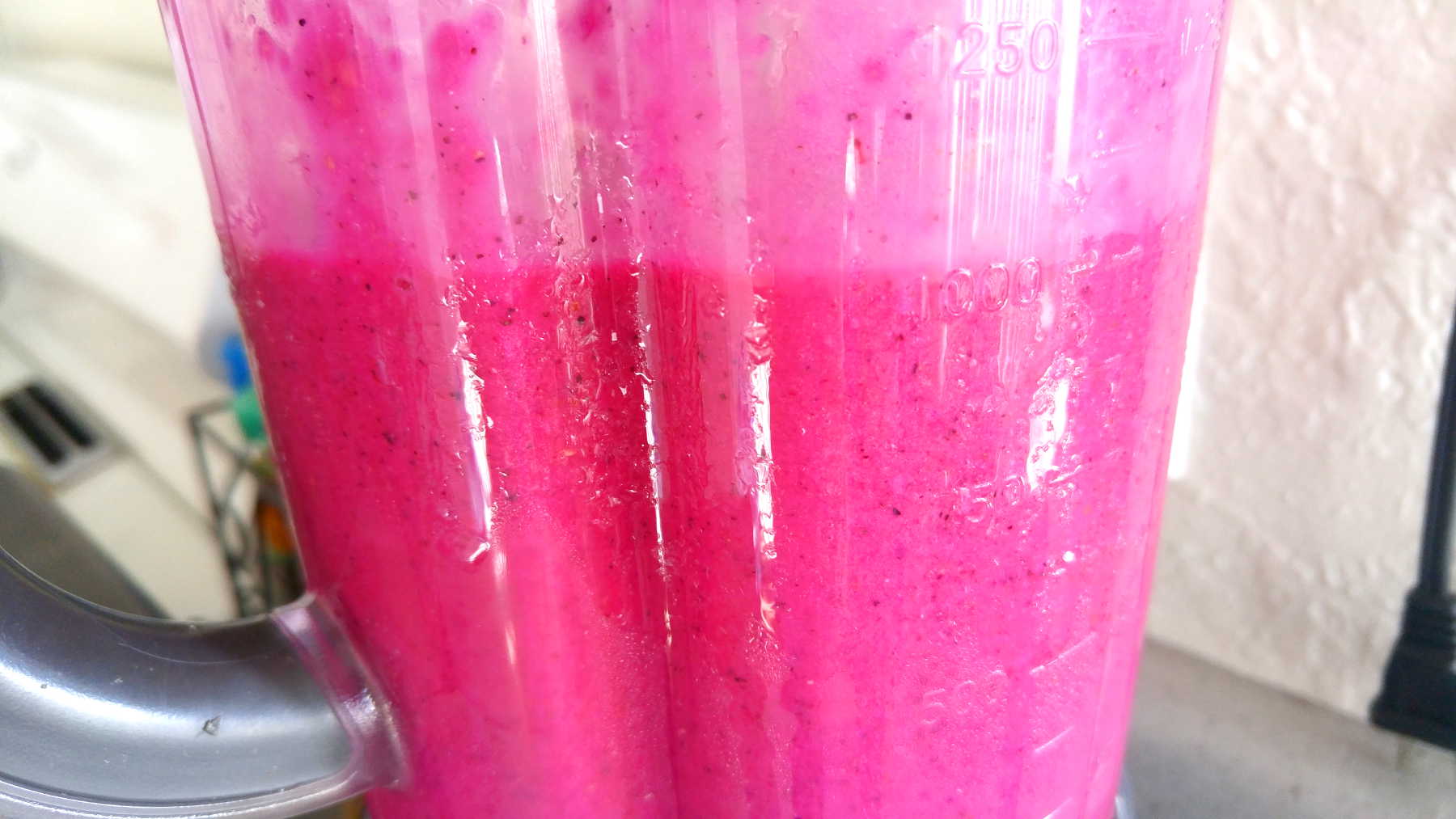 blending the smoothie