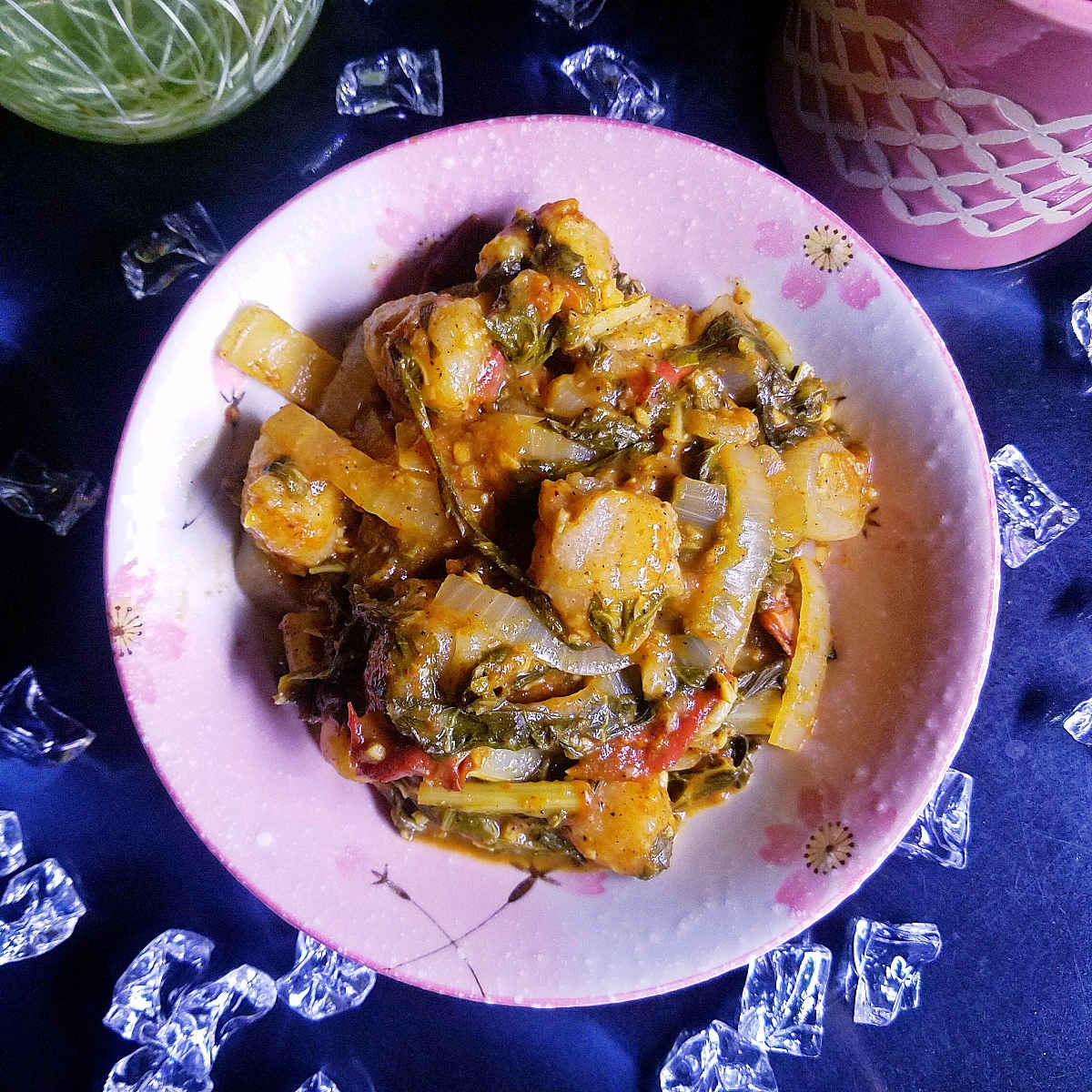 savory chard with curry tomato - allergy friendly