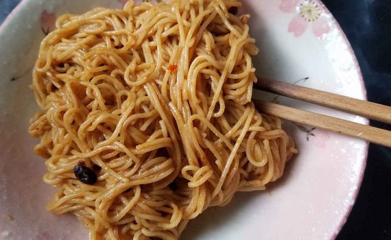 Sichuan cold sesame noodles with numb peppercorns